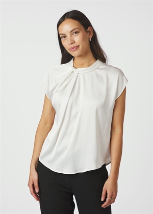 Fleur drapy satin bluse Off White Neo Noir 